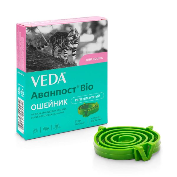 

Ошейник репеллентный для кошек Аванпост Bio Veda 35см