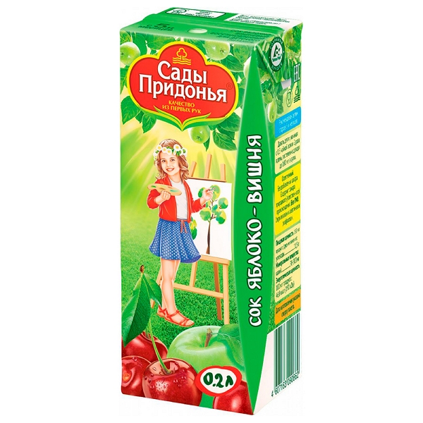 

Сады Придонья сок яблоко/вишня 200мл