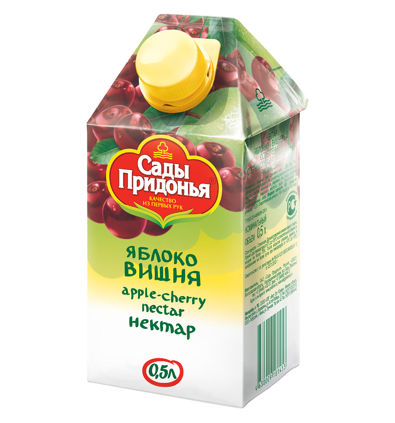 

Сады Придонья сок яблоко/вишня 500мл