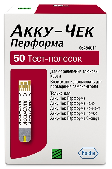 Акку-Чек тест-полоски для глюкометра Перформа №50 тест кассета акку чек mobile 50