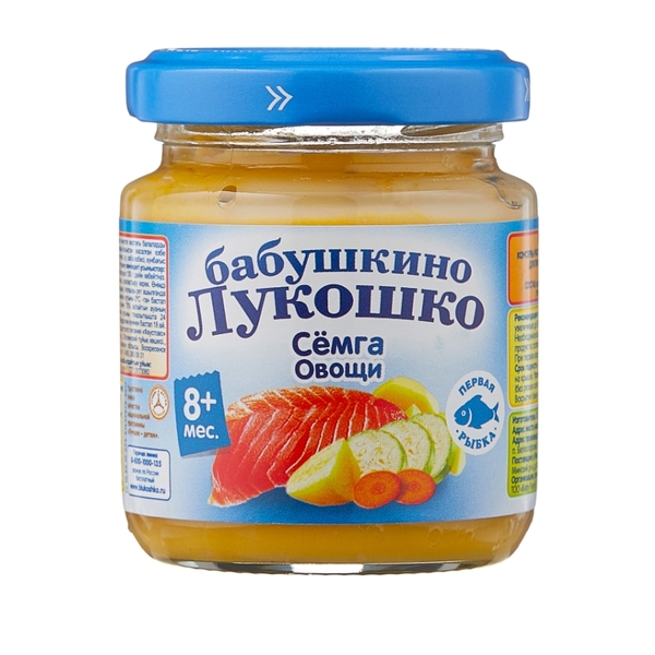 

Бабушкино Лукошко пюре семга/овощи 100г