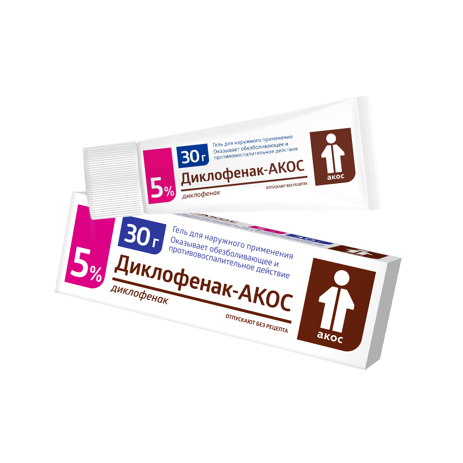

Диклофенак-Акос гель 5% 30г