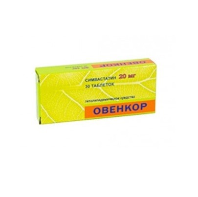 

Овенкор таб.п/о 20мг №30