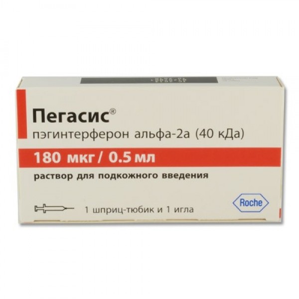 

Пегасис р-р для п/к введ. 180мкг/0,5мл 0,5мл №1+иглы