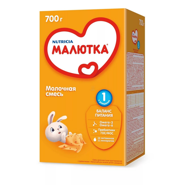 

Малютка смесь молочная Малюткa 1 700г