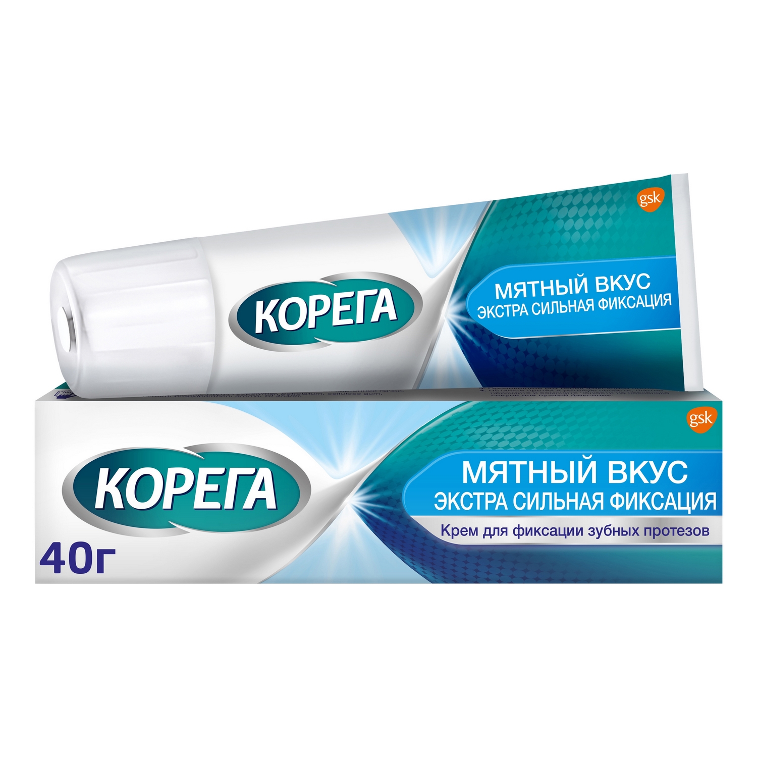 

Корега крем для фиксации зубн.протезов экстра сильный мята 40мл