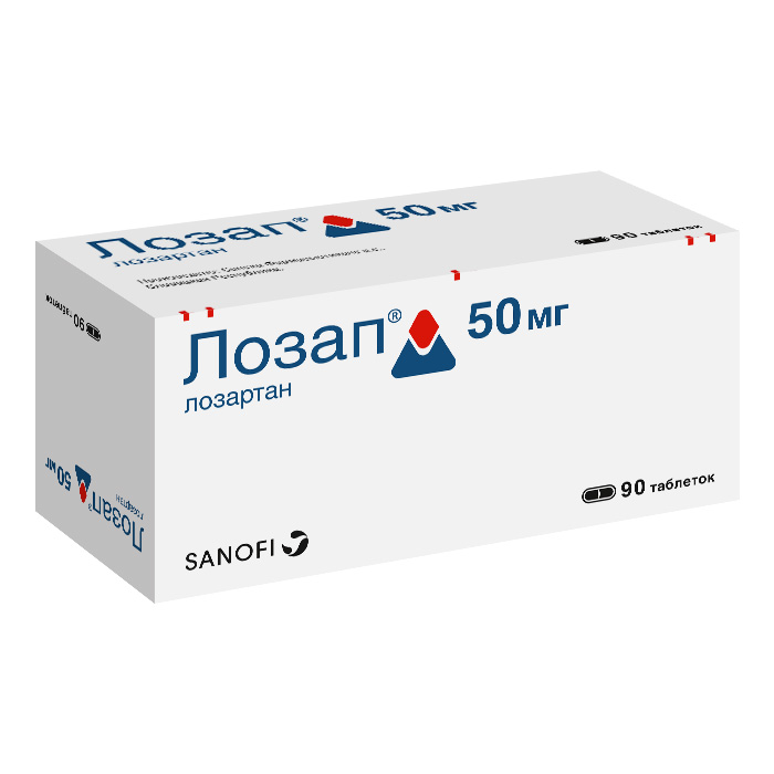 

Лозап таб.п/о 50мг №90