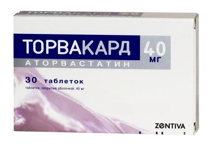 

Торвакард таб.п/о плен. 40мг №90