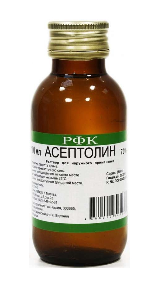 

Асептолин р-р д/наруж.прим. 70% 100мл