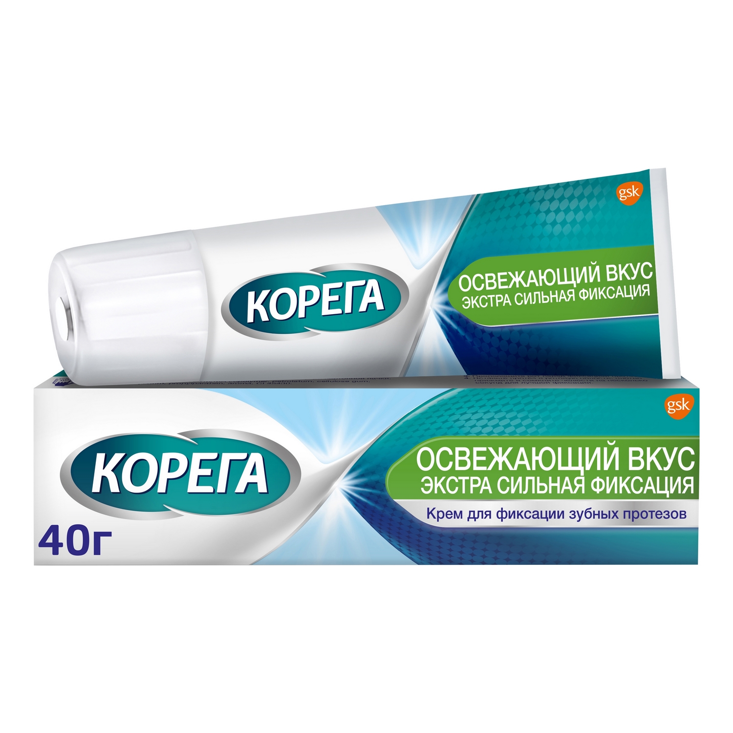 

Корега крем для фиксации зубн.протезов освежающий вкус 40мл