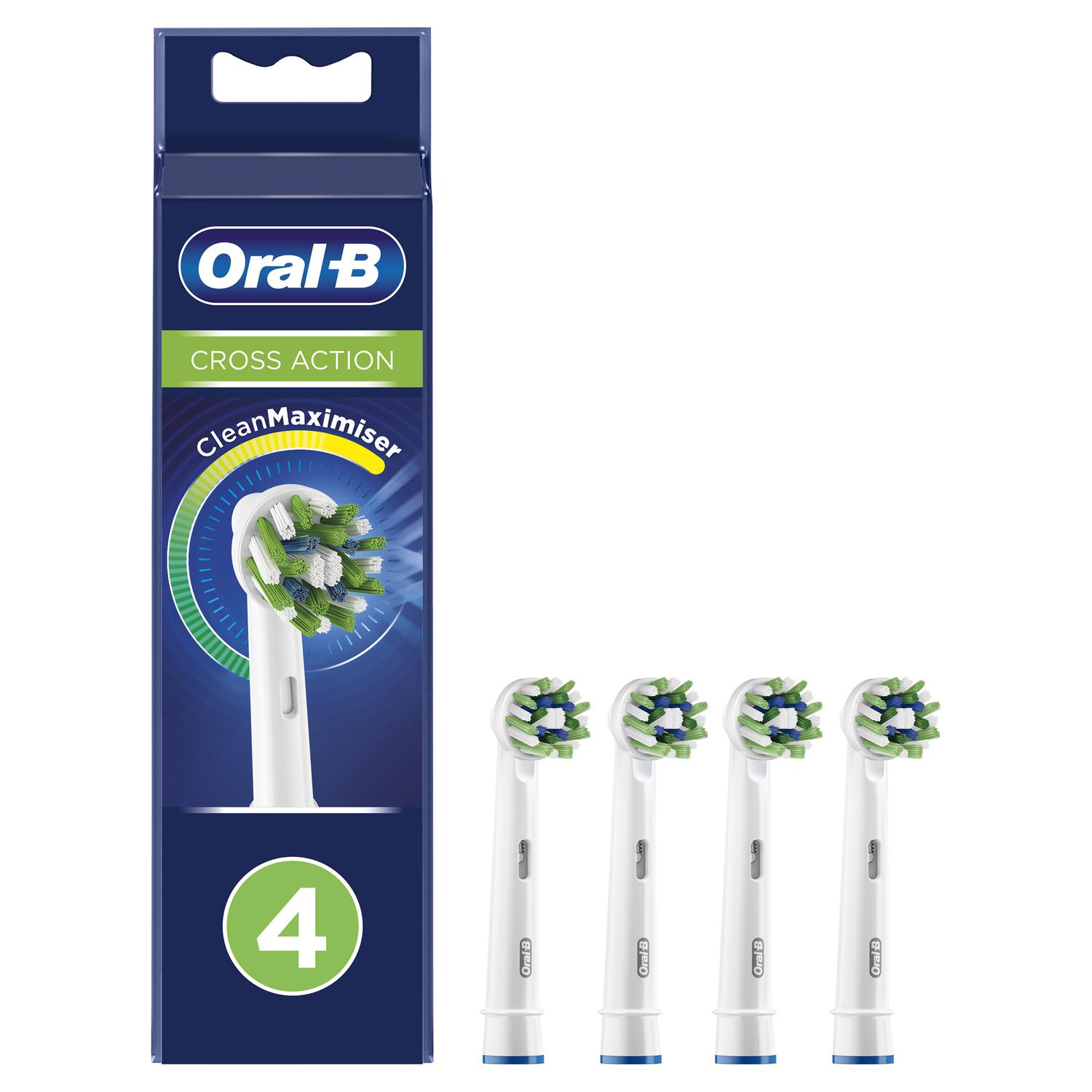 Орал-Б насадка сменная для зубных щеток электрических EB50RB кроссакшн EB50-4 №4 орал б насадка для эл зубных щеток черные с углем 4