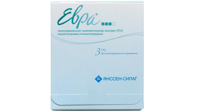 Евра контрацептив.трансдерм.система пластырь 150+20мкг/24ч №3