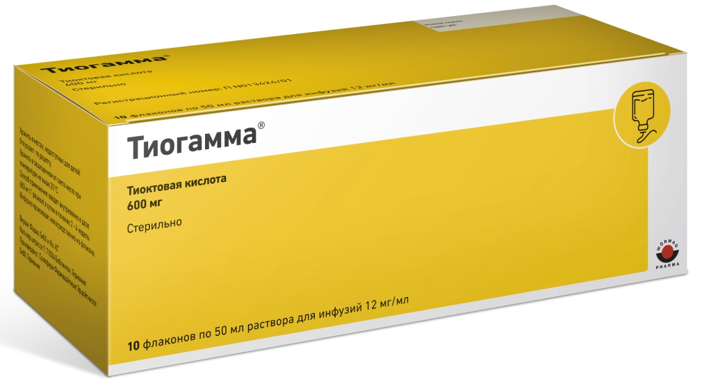 Тиогамма р-р для инф. 1,2% 50мл №10