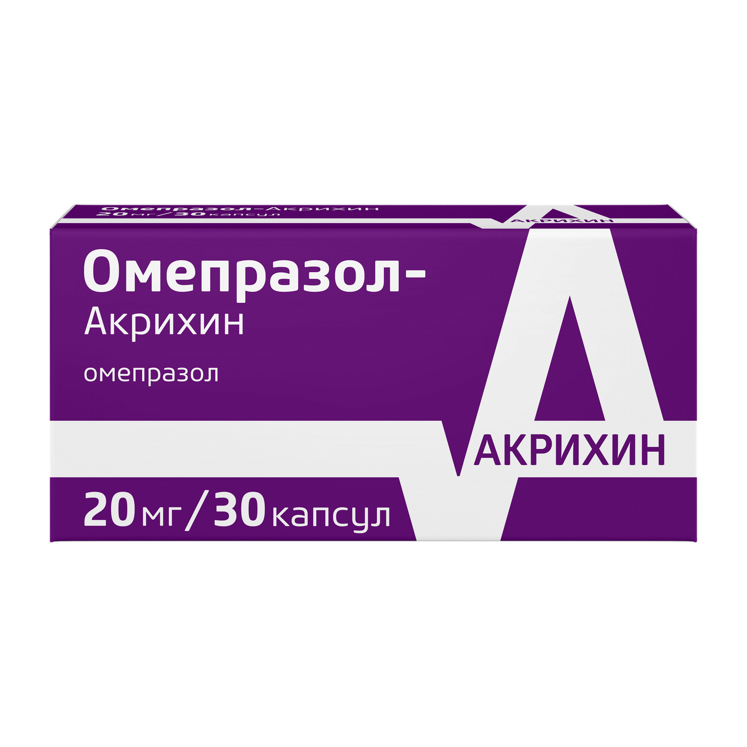 Омепразол-Акрихин капс.киш.раст. 20мг №30