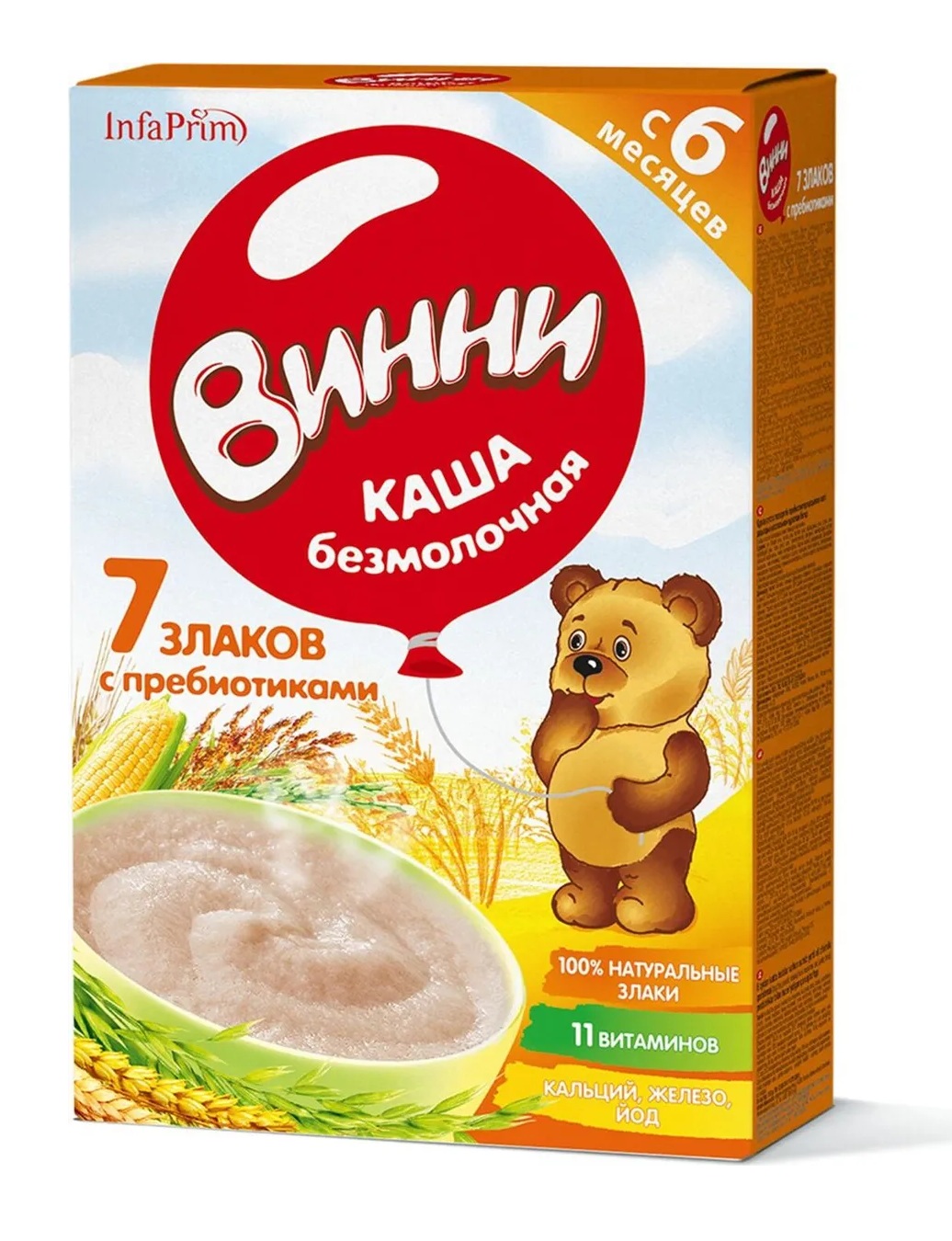 

Винни каша безмолочная 7злаков от 6мес. 220г