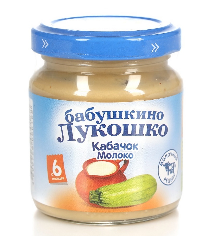 

Бабушкино Лукошко пюре кабачок/молоко 100г