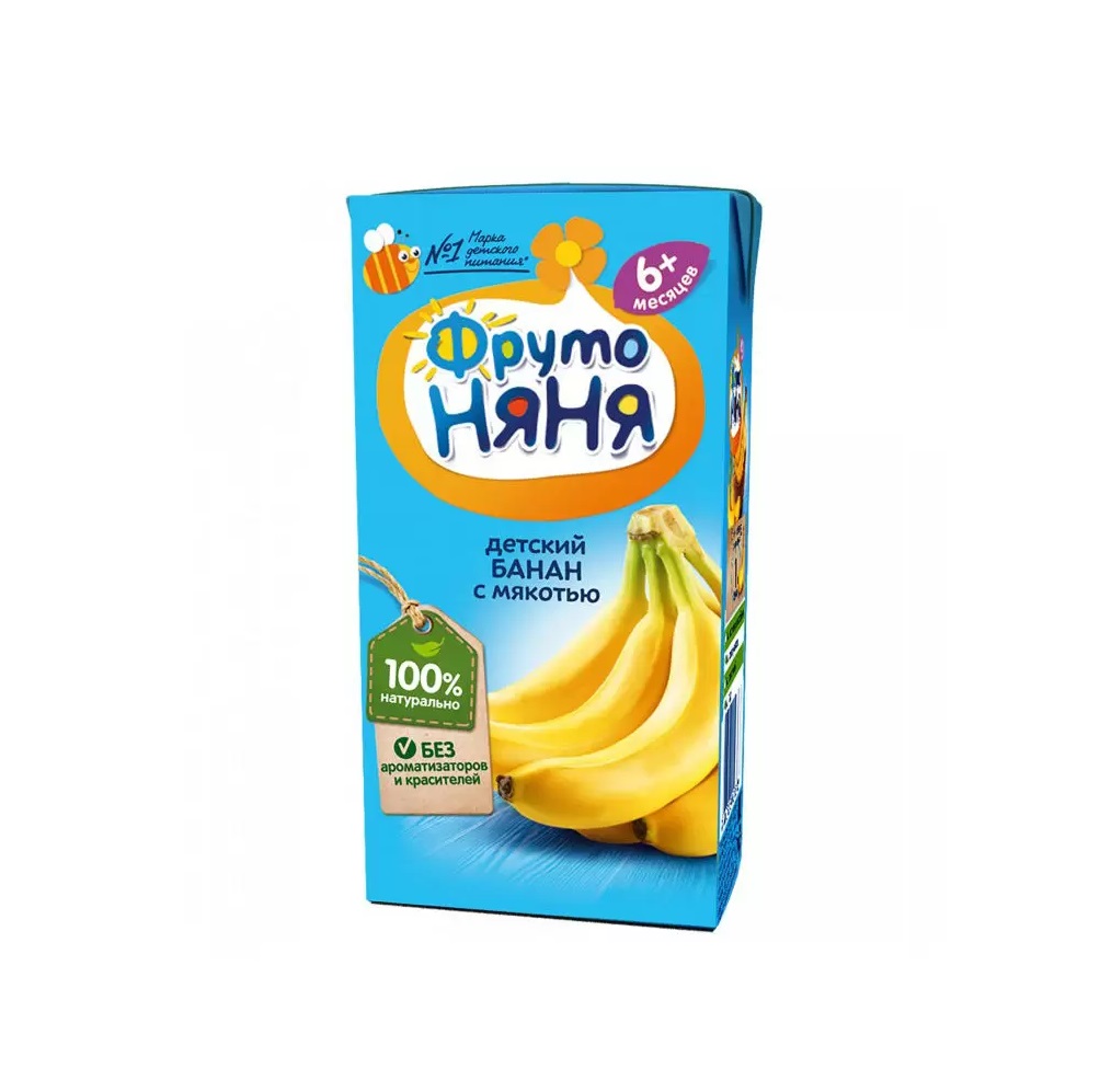 ФрутоНяня нектар Малышам банан с мякотью 200мл