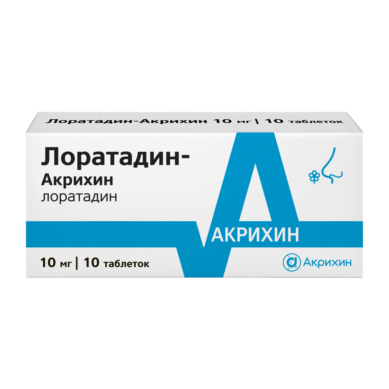 

Лоратадин-акрихин таб. 10мг №10
