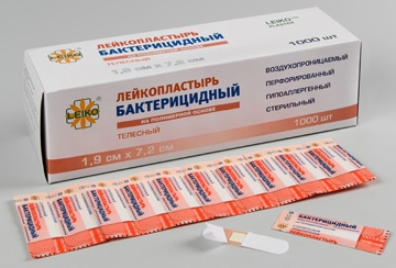 

Лейкопластырь Leiko бактер.1.9х7.2см тел.полим.