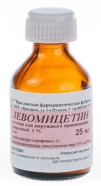 

Левомицетин р-р спиртовой 1% 25мл