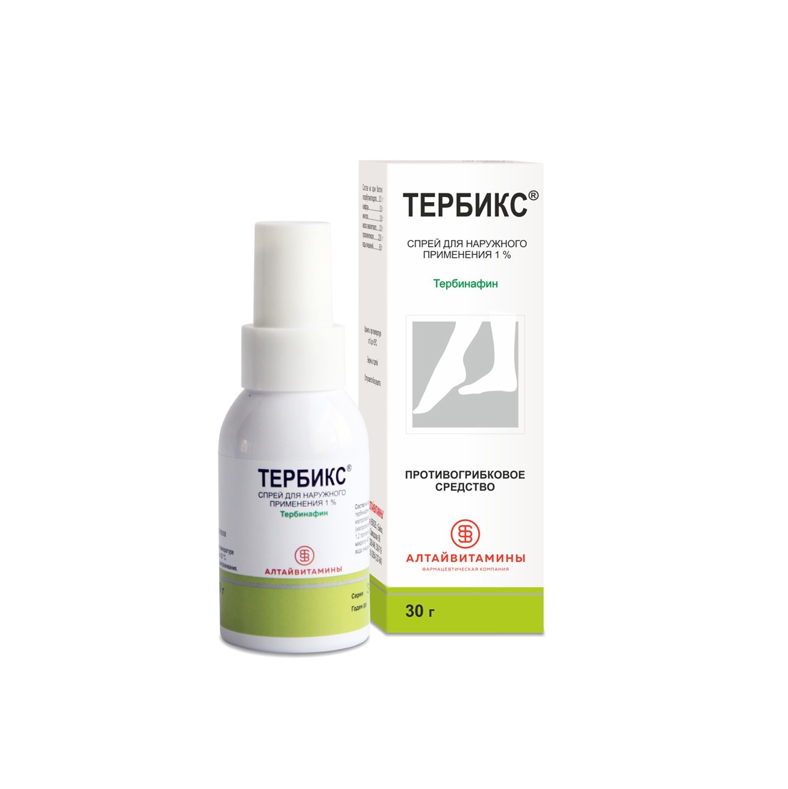 Тербикс спрей тербинафин 1% 30г