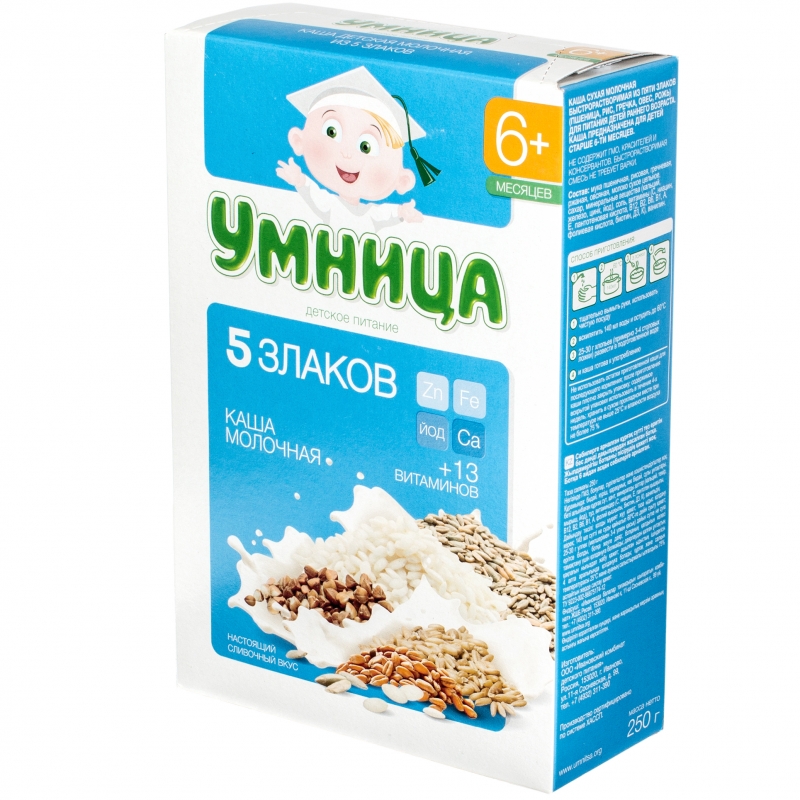

Умница каша молочная 5злаков 250г
