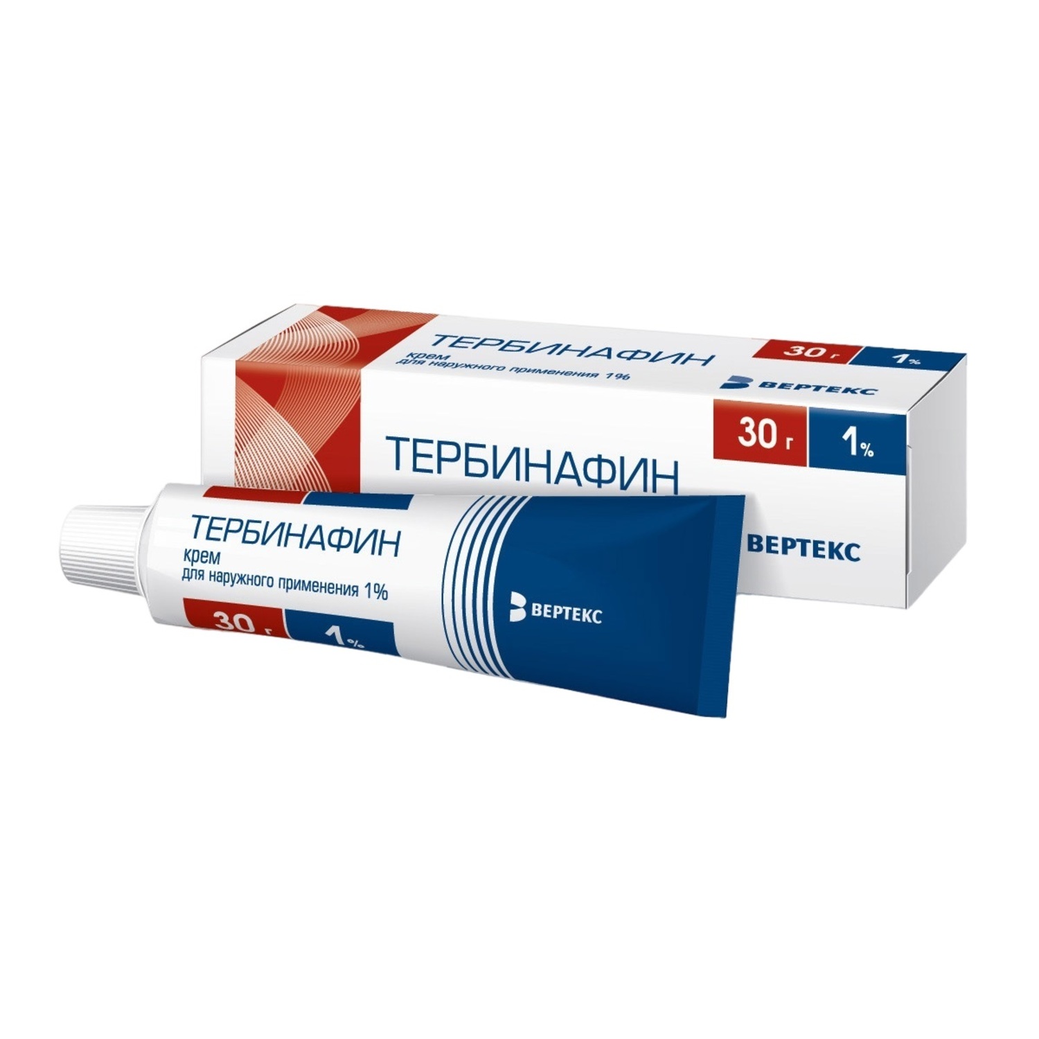 Тербинафин-Вертекс крем 1% 30г тербинафин вертекс крем 1% 30г