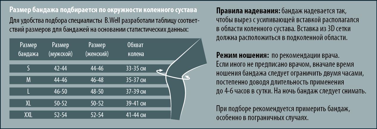 Б.Велл бандаж на коленный сустав про W-3314 р.L  серый Вид№3