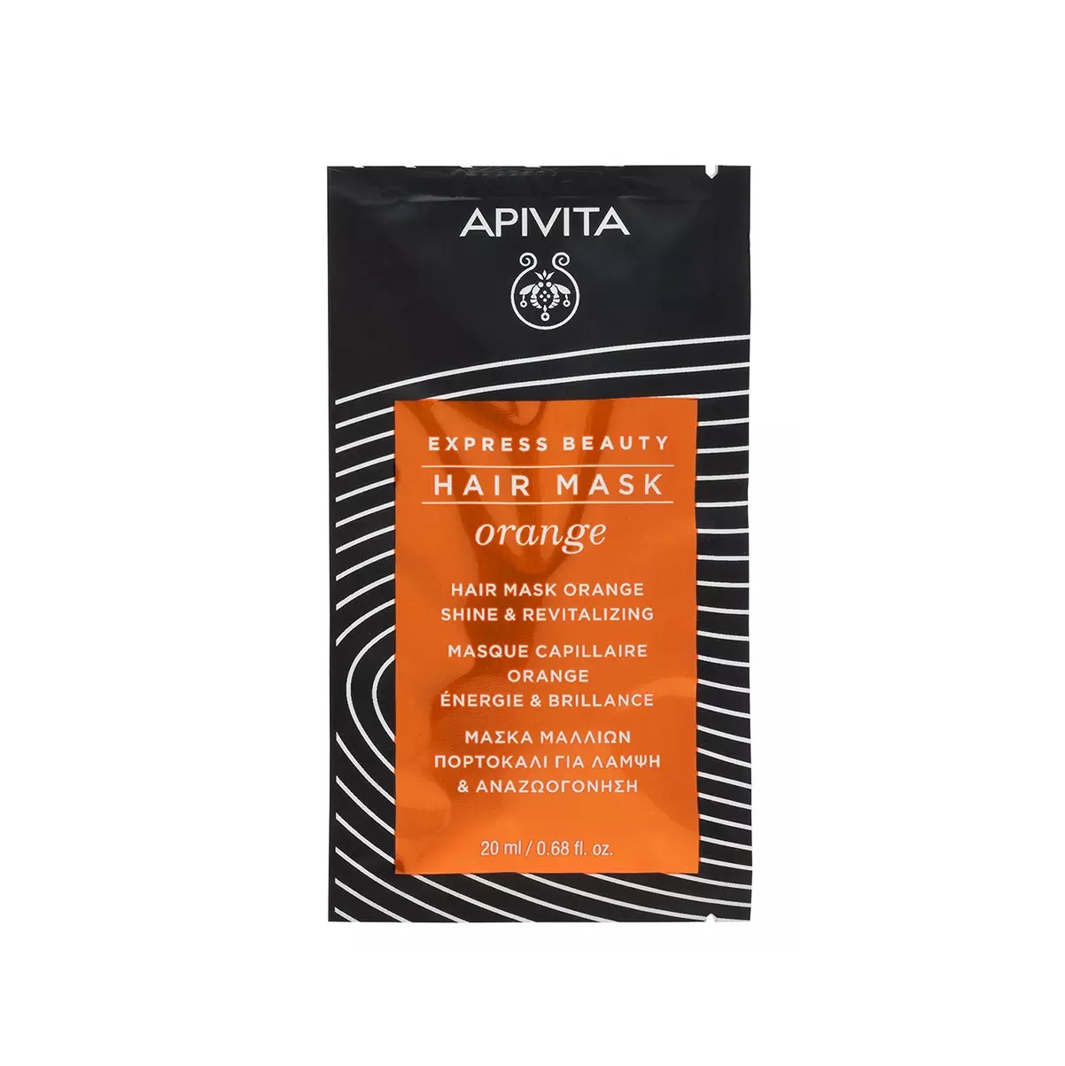 apivita экспресс маска для волос блеск и жизненная сила 20 мл пакет Апивита экспресс-маска для волос блеск и жизненная сила с апельсином саше 20мл