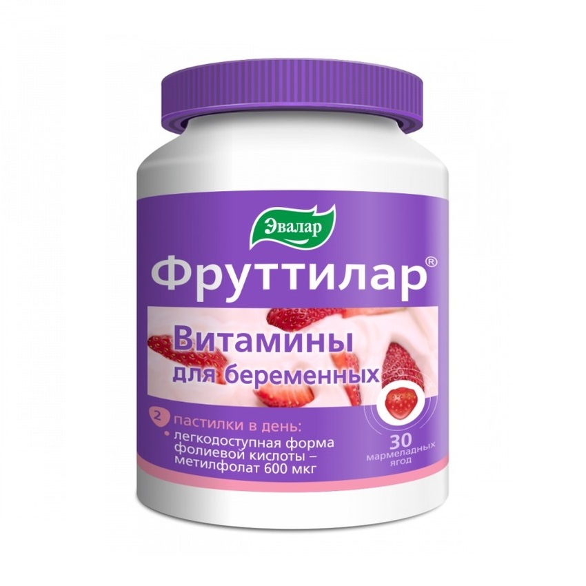 

Фруттилар витамины для беременных пастилки жеват. 4г №30 БАД