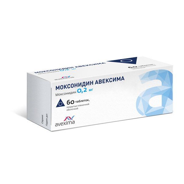 

Моксонидин Авексима таб.п/о плен. 0,2мг №30