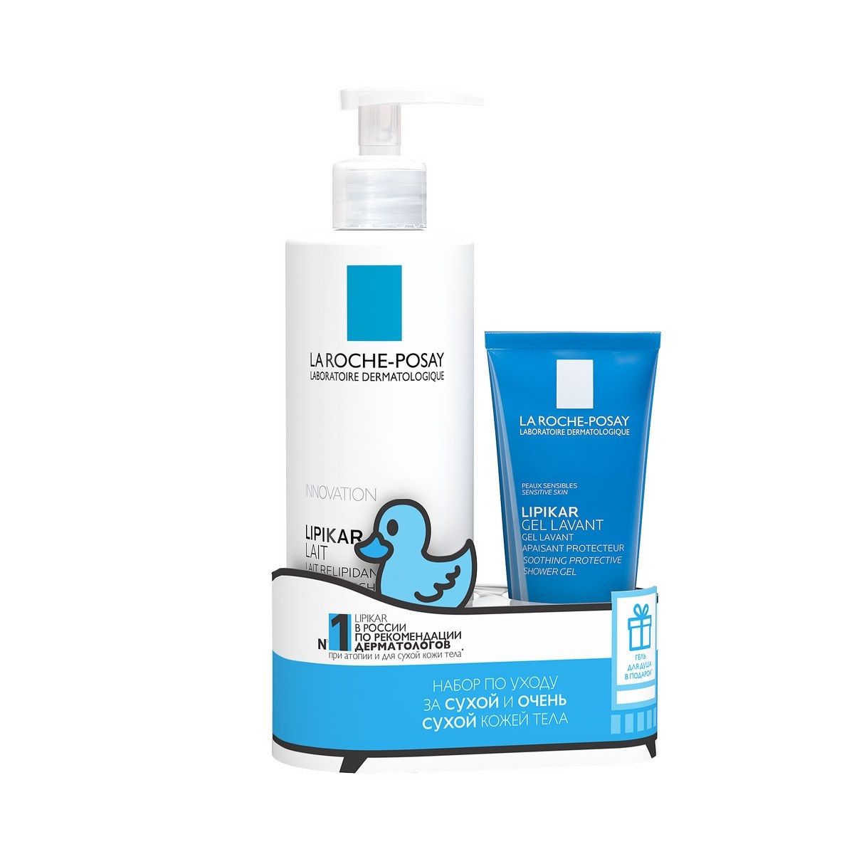 

Ля Рош-Позе Липикар молочко для сух. и оч. сухой кожи 400мл+Липикар гель очищающий 100мл