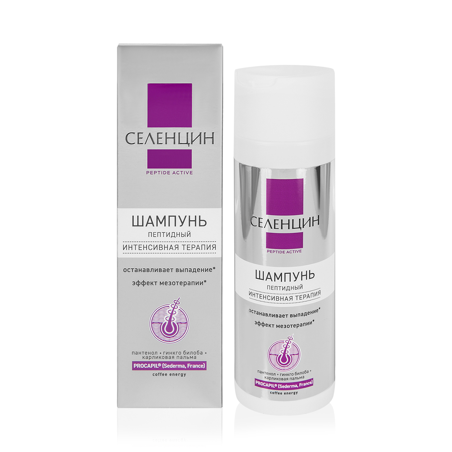 

Селенцин шампунь укрепляющий Пептид Актив флакон 200мл