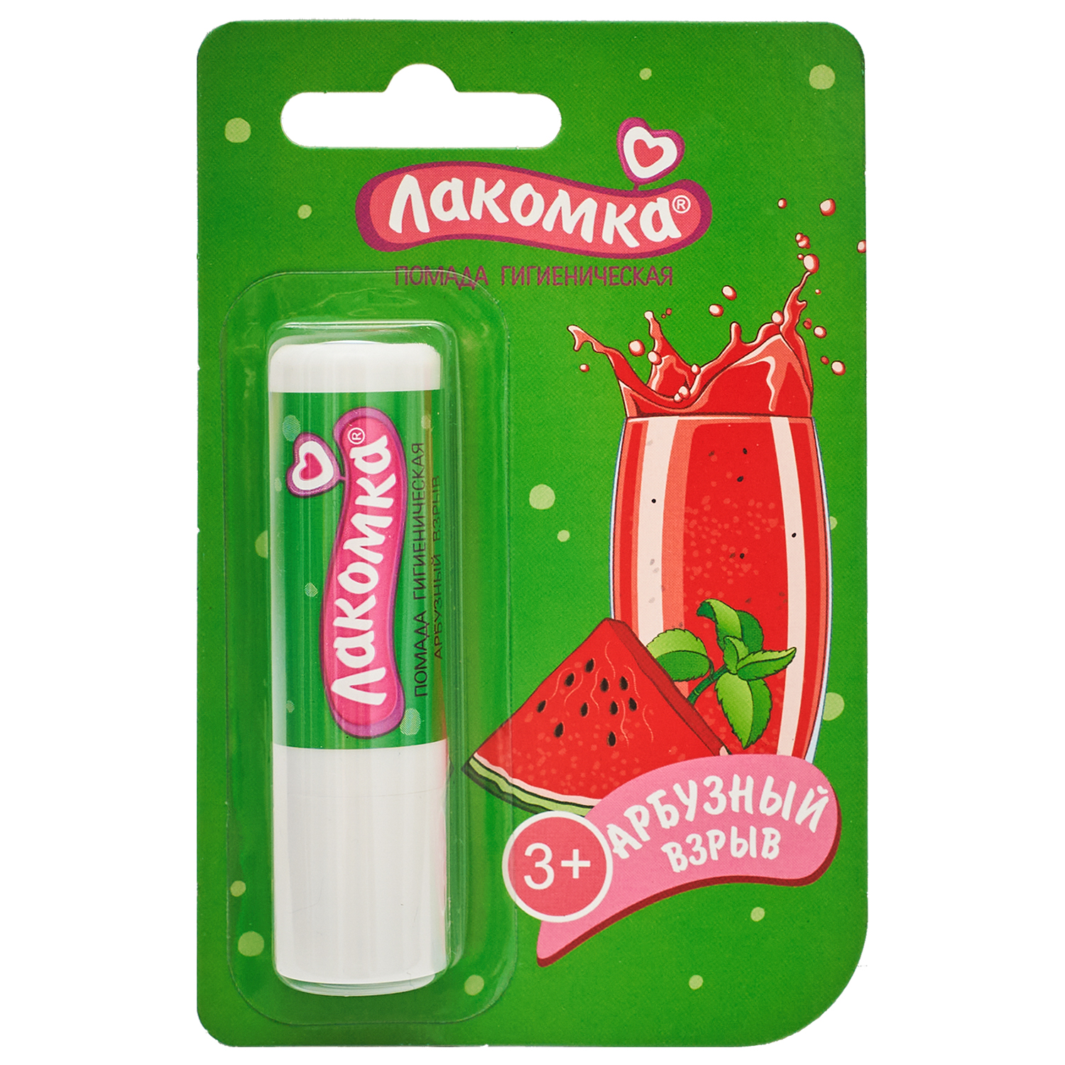 

Лакомка помада гигиеническая Арбузный взрыв 2,8г