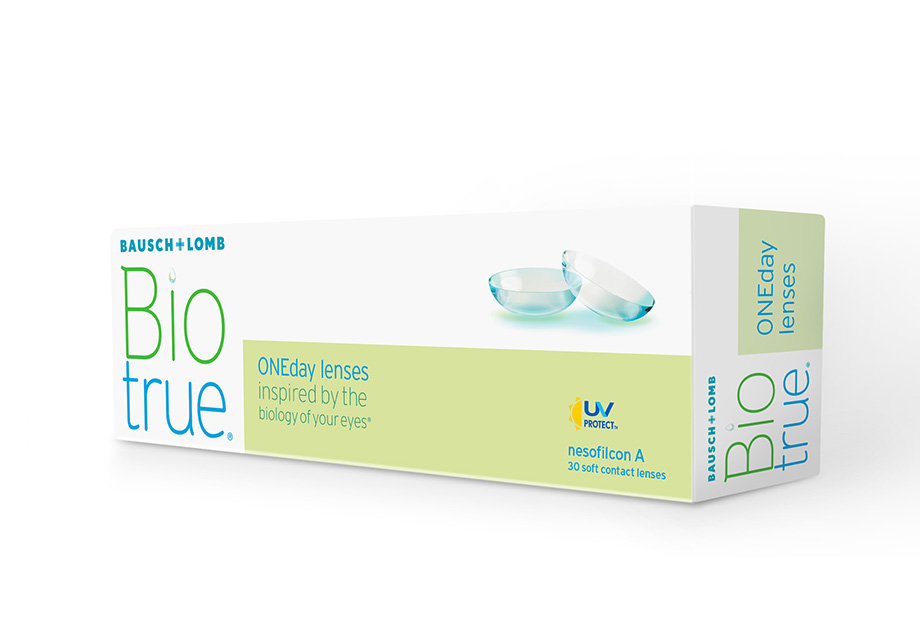Купить Линзы контактные мягкие однодневные для коррекции зрения Бауш энд Ломб Biotrue ONEday nesofilcon A -3.5/8.6/14.2 №30, Bausch & Lomb