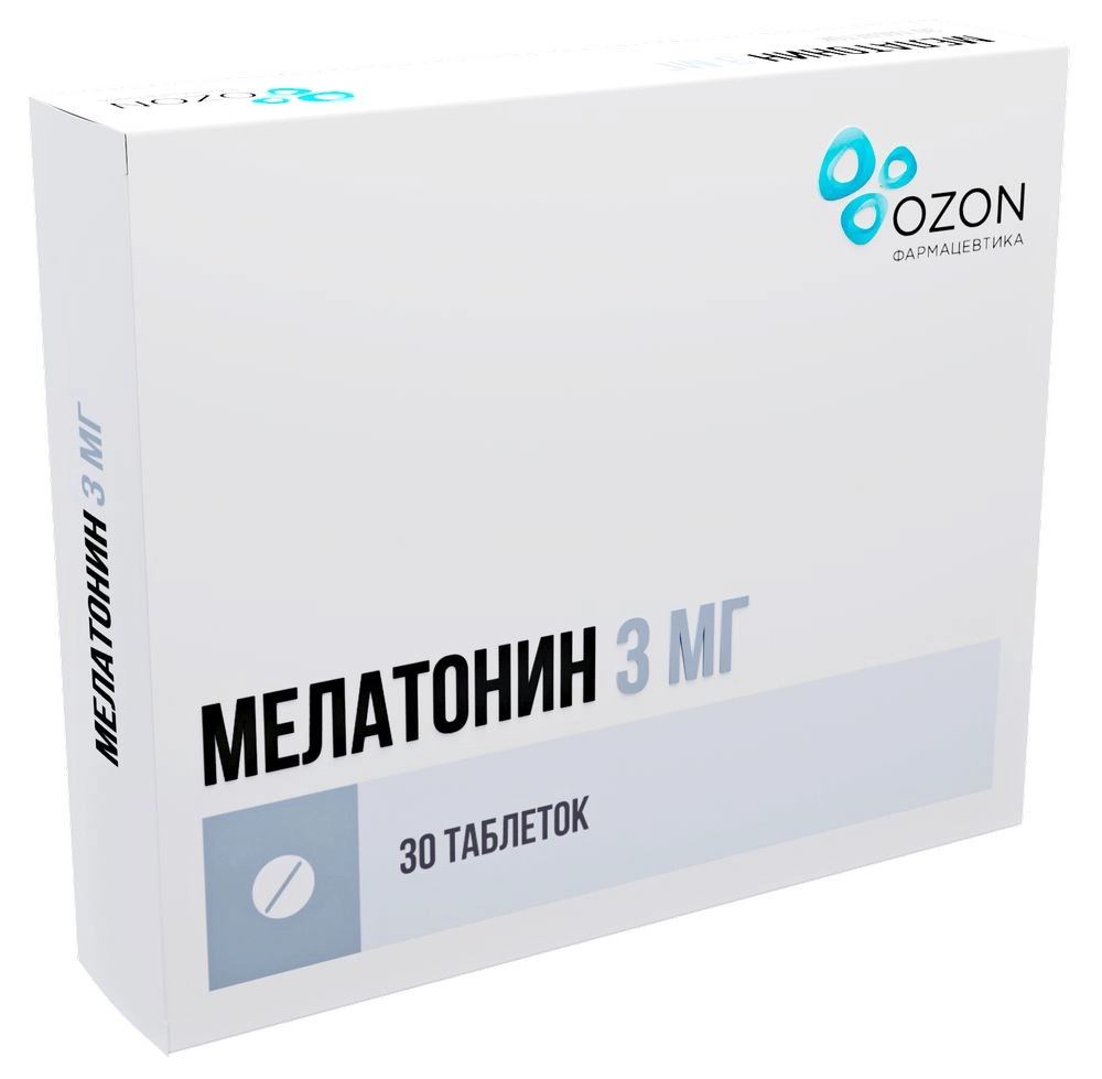 Мелатонин таб. п о плен. 3мг №30 мелатонин таблетки п о плен 3мг 60шт