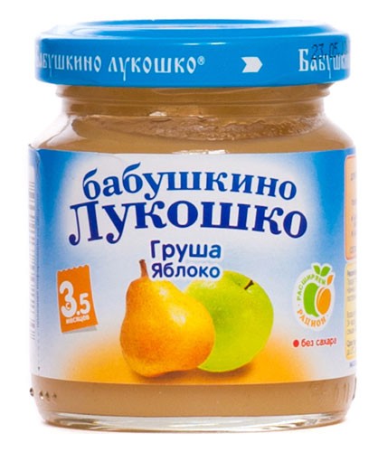 

Бабушкино Лукошко пюре груша/яблоко от 3,5мес. 100г