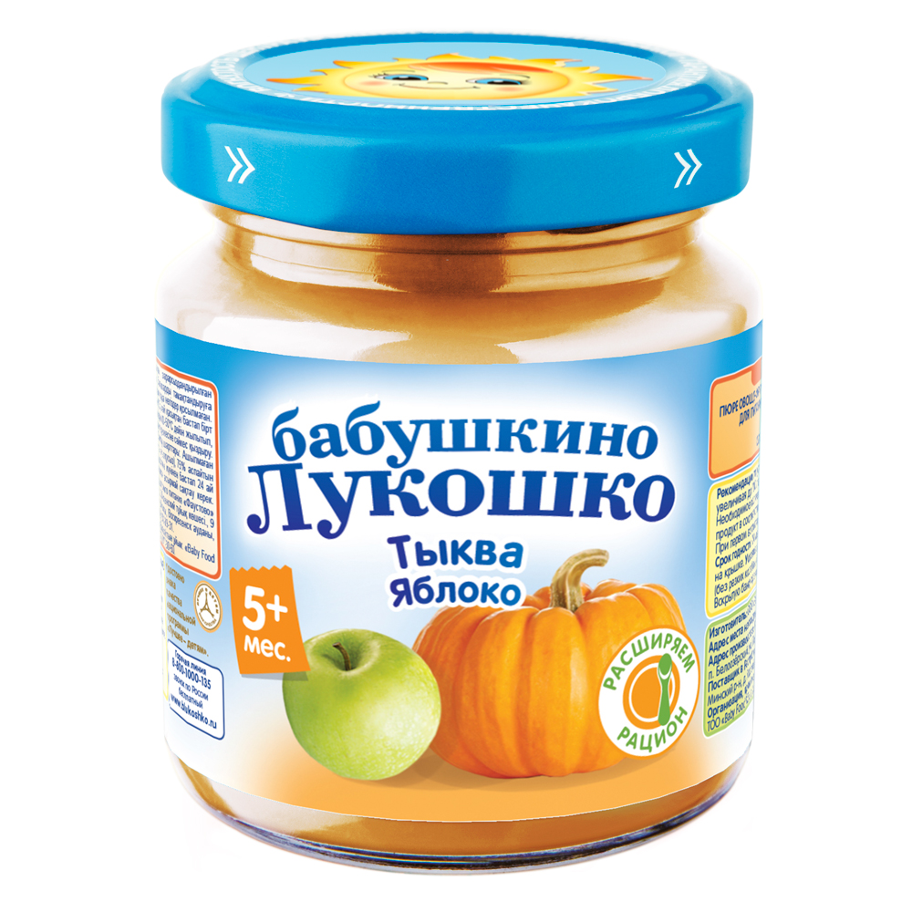 

Бабушкино Лукошко пюре тыква/яблоко от 5мес. 100г