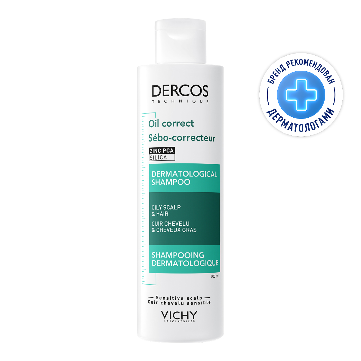 

Виши Деркос Шампунь-уход себорегулирующий для очищения жирной кожи головы и волос 200мл