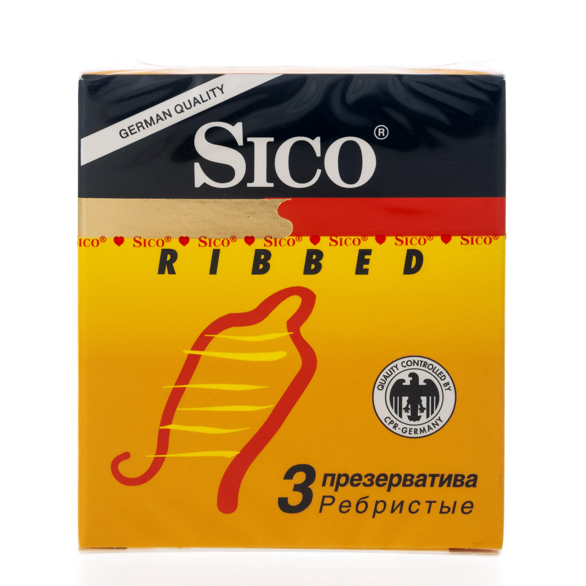 Сико презервативы Риббед ребристые №3