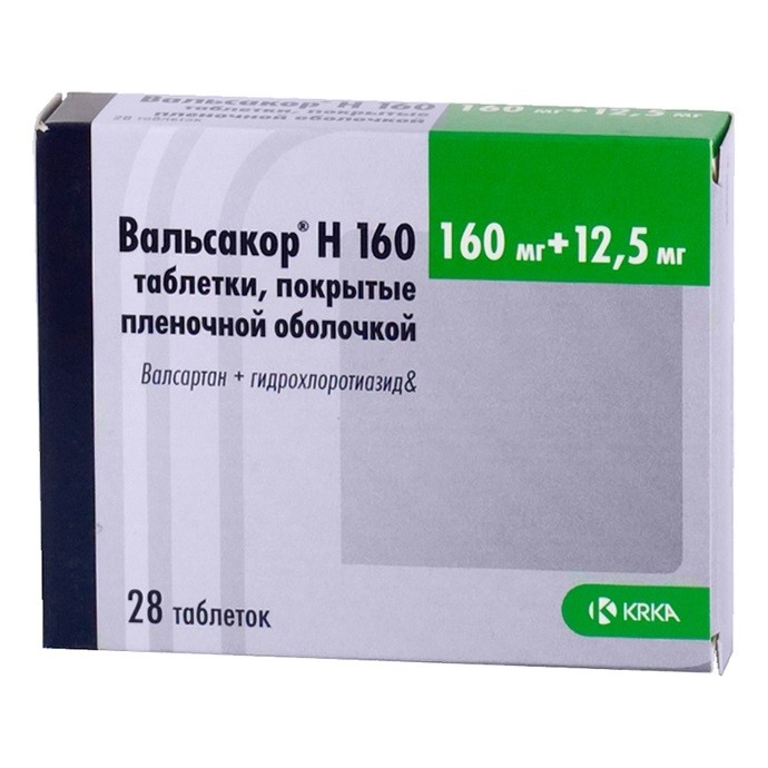 

Вальсакор Н таб.п/о 160мг+12,5мг №28
