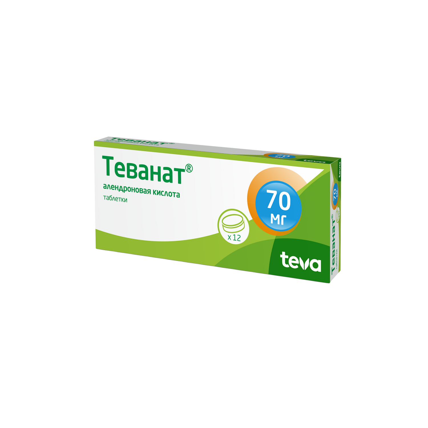 

Теванат таб. 70мг №12