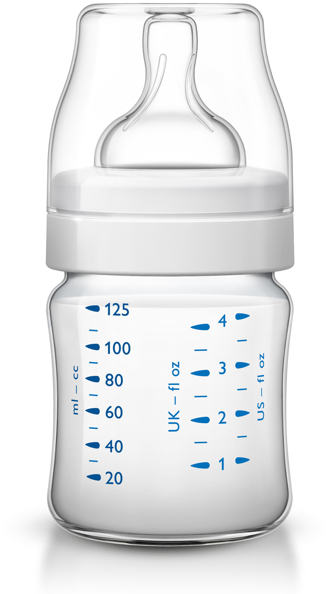 Филипс Авент бутылочка Классик плюс 125мл соска поток для новорожденного SCF560/17