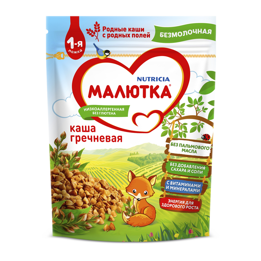

Малютка каша безмолочная гречка от 4мес. 200г