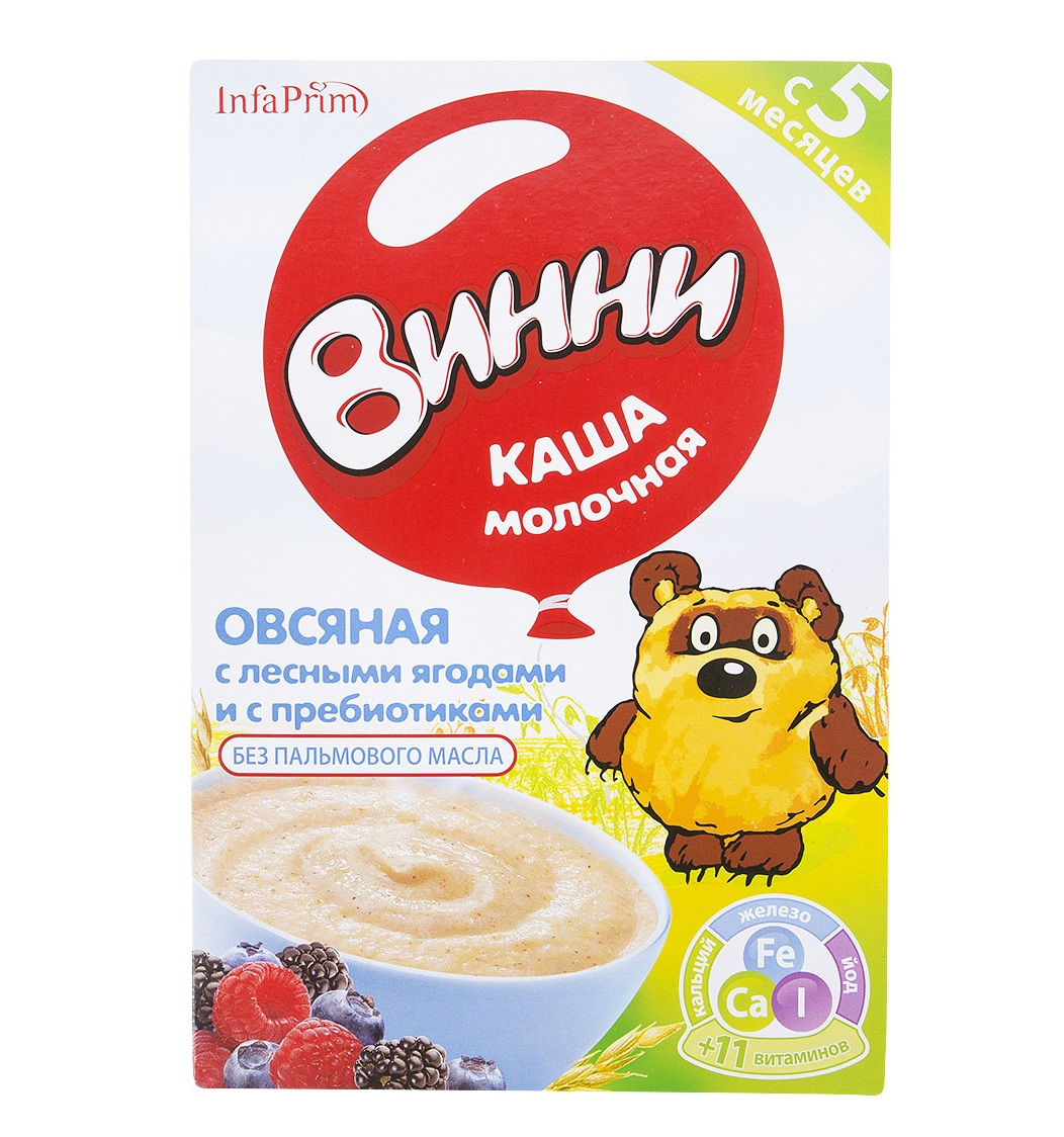 

Винни каша молочная овсянка/лесные ягоды 220г