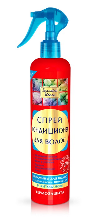 Золотой шелк кондиционер дволос Термозащита спрей 350мл 206₽