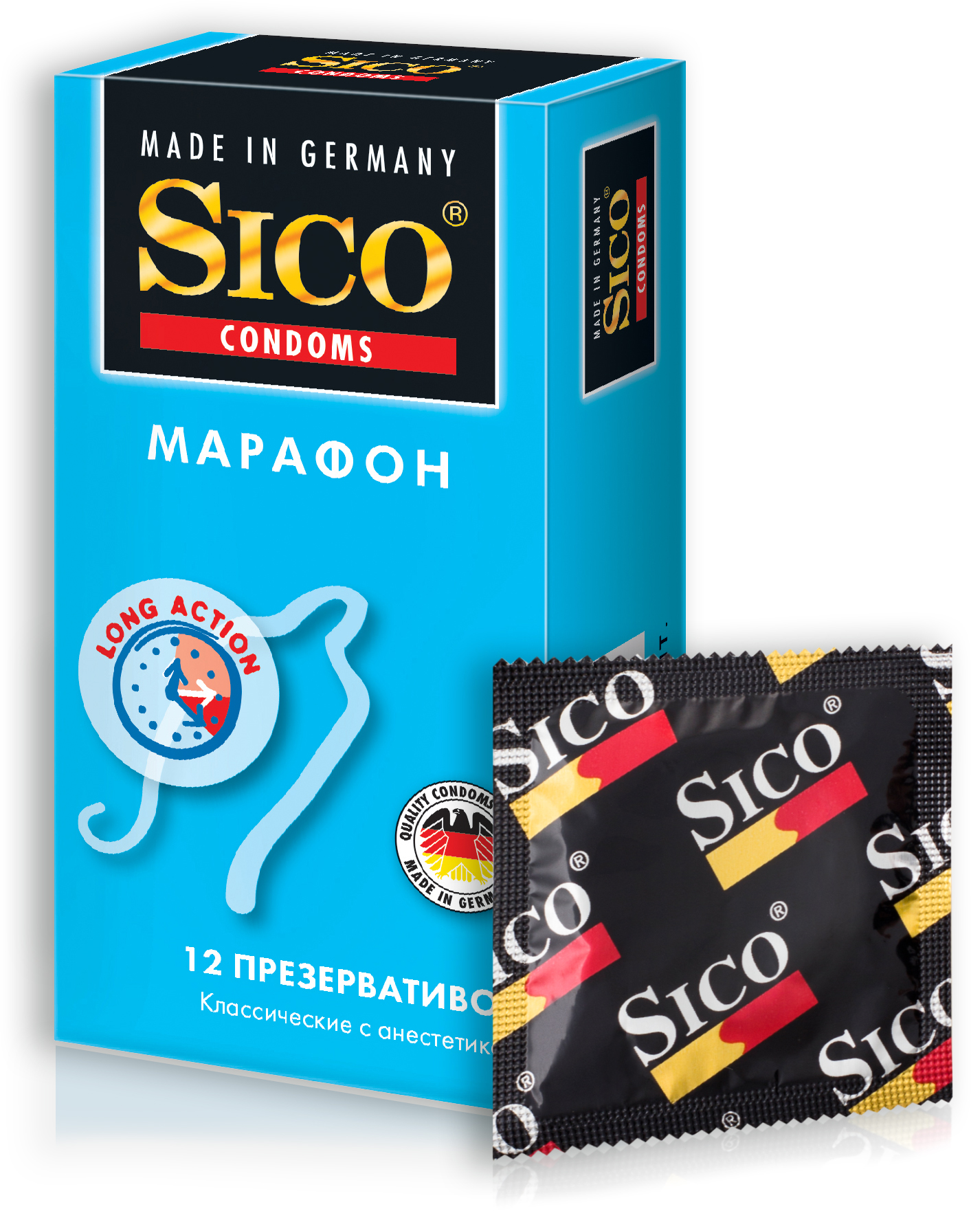 Сико презервативы Марафон Сафети классические пролонгирующие №12