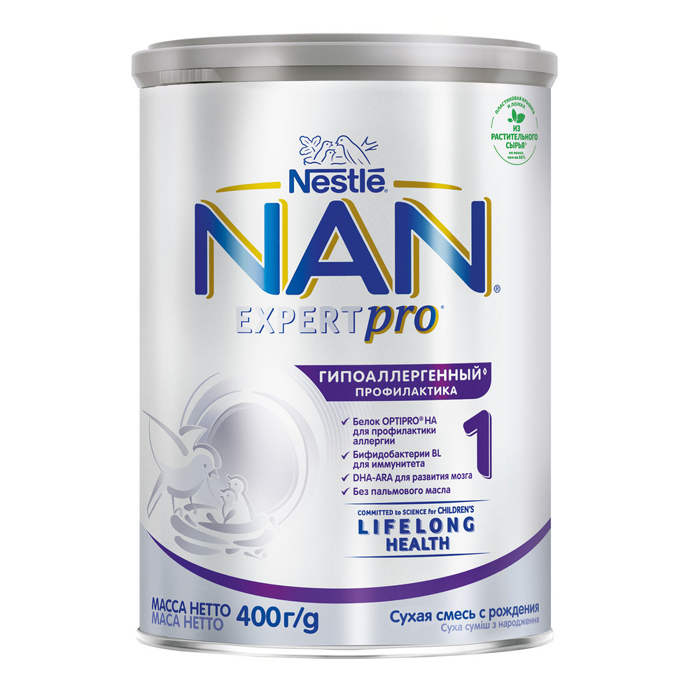 Купить Нестле смесь молочная НАН Н.А.1 Оптипро гипоаллергенная 400г, Nestle
