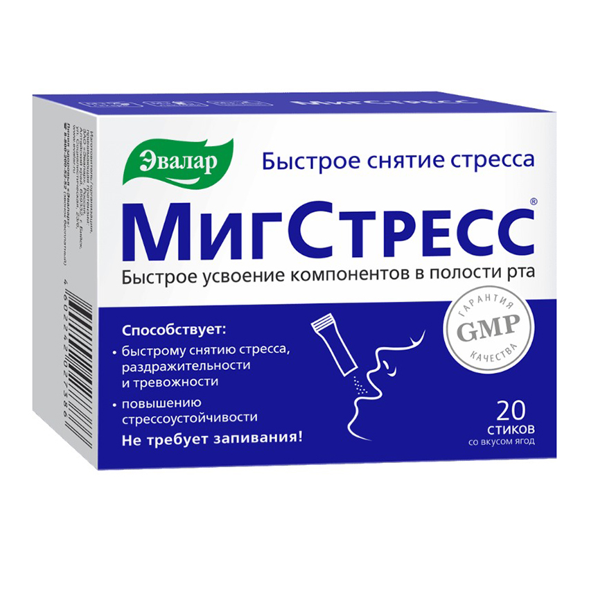 

МигСтресс таблетки для рассасывания 550мг №40