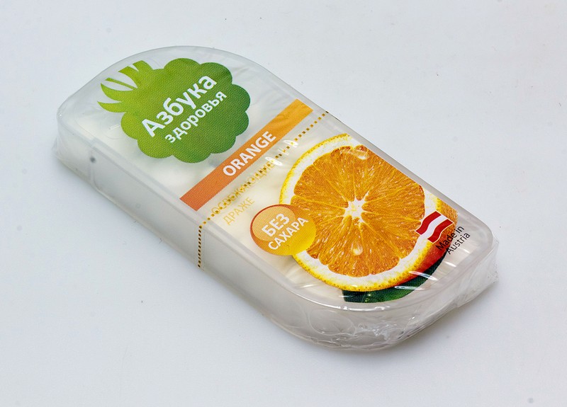 Азбука Здоровья драже освежающие со вкусом апельсина 7г
